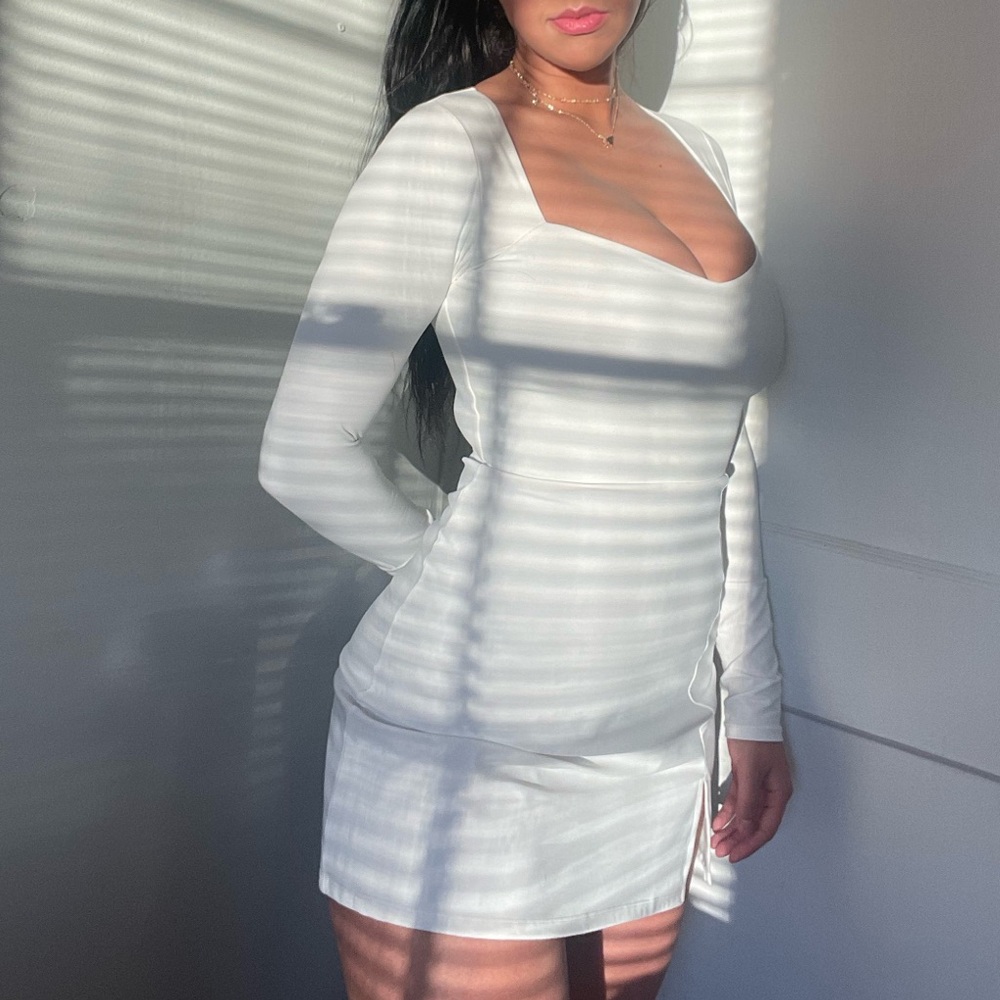 Ice princess long sleeve white dress